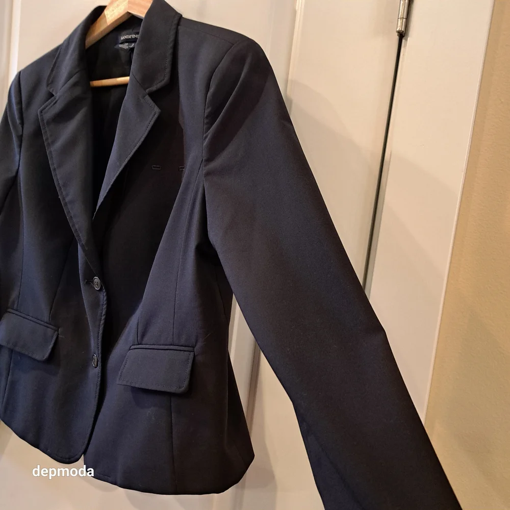 Lands' End womens Blazer coat color Navy blue Size 6